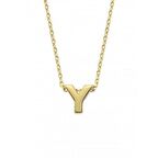 Bilezikhane Altın Y Harfi Taşsız Kolye