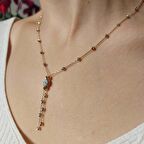 Bilezikhane 14 Ayar altın salkımlı dorika kolye