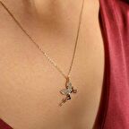 Bilezikhane Altın taşlı melek kolye 2.15 gram