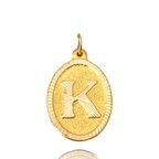 14 Ayar Altın K Harf Kolye