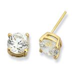 Bilezikhane Küpe Tek Taş Tırnaklı 1,46 Gram 14 Ayar Altın