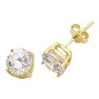 Bilezikhane Küpe Tek Taş Köşeli 1,50 Gram 14 Ayar Altın