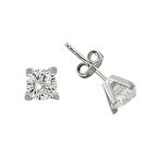 Bilezikhane Küpe Tektaş Beyaz 1,49 Gram 14 Ayar Altın