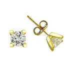 Bilezikhane Küpe Tektaş Sarı 1,78 Gram 14 Ayar Altın