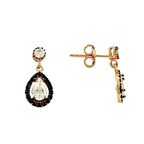 Bilezikhane Siyah Taşlı Damla Küpe 1.90 Gram 14 Ayar Altın