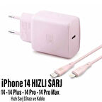  iPhone 14 Uyumlu Şarj Aleti HIZLI PD Şarj Cihazı Apple iPhone 14 Pro 14 Plus 14 Pro Max 25W HIZLI