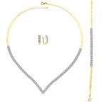 Bilezikhane V Model Düğün Takım 26,30 Gram İki Renkli 14 Ayar Altın