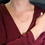 Bilezikhane Altın kare desenli set takım