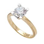 Bilezikhane Yüzük Tek Taş Sarı 3,42 Gram 14 Ayar Altın