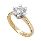 Bilezikhane Yüzük Tek Taş Sarı 3,21 Gram 14 Ayar Altın