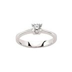 Bilezikhane Yüzük Tek Taş Beyaz 4,20 Gram 14 Ayar Altın