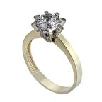 Bilezikhane Yüzük Tek Taş Sarı 3,00 Gram 14 Ayar Altın