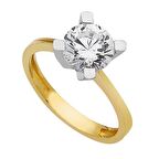 Bilezikhane Yüzük Tek Taş Sarı 3,44 Gram 14 Ayar Altın