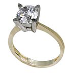 Bilezikhane Yüzük Tek Taş Sarı 3,09 Gram 14 Ayar Altın