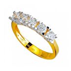 Bilezikhane Küçük Taşlı Beştaş 14 Ayar Altın Yüzük