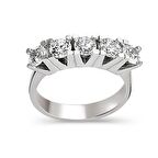 Bilezikhane Beş taş Altın Yüzük 4.30 Gram 14 Ayar