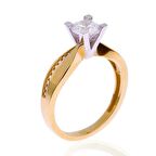 Bilezikhane Tektaş V Tırnak 3,40 Gram 14 Ayar Altın Yüzük