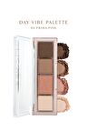 Yoğun Pigmentli Mat ve Işıltılı Tonlar Barındıran 4'lü Far Paleti Day Vibe Palette (#4 Prima Pink)