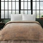 Taç Hermes Bej Çift Kişilik Battaniye 