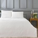 Linens Wild Çift Kişilik Yatak Örtüsü Seti Beyaz