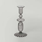 Linens Ecow Şamdan 9x9x19 cm Gri