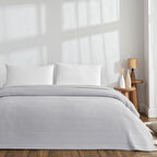 Taç Monet Pamuk Çift Kişilik Pike Gri