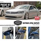 Vw Passat B7 2010-2014 Batman Yarasa Ayna Kapağı Piano Black ABS Plastik