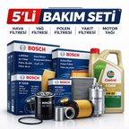 BOSCH Alfa Giulietta 1.6 Dizel 105 HP Castrol Edge 5W-30 Motor Yağı Filtre Seti (2010-2015) 5 Li