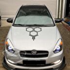 Hyundai Accent Era 2006-2012 Batman Yarasa Ayna Kapağı Piano Black ABS Plastik