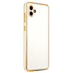 Gpack Samsung Galaxy A04 Kılıf Bark Parlak Silikon Renkli Kenarları Rose