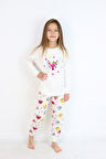Kız Çocuk Orta Kalınlıkta Basic Baskılı Pijama Takımı