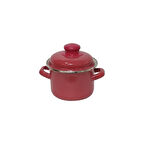 AKILLIELMA-ALEV KIRMIZI 12 CM EMAYE DERİN TENCERE 0,90 LT