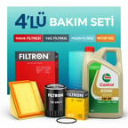 Filtron Ford Focus 1.6 Ti-VCT Benzin Castrol Edge 5W-30 Motor Yağı Filtre Seti (2005-2012) 4 Lü