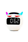 LED digital alarm saat özellik saat göstergesi tam ekran mini hoparlör(FM radyo-6W-2000mah büyük güç