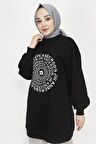 2 İp Kumaş Nakış Ve Taş Detaylı Sweatshirt