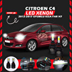 Citroen C4 2012-2017 Kısa Far Uyumlu Şimşek Etkili Led Xenon Light Series H7