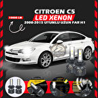 Citroen C5 2008-2015 Uzun Far Uyumlu Şimşek Etkili Led Xenon Premium Series H1
