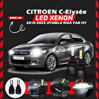 Citroen C-Elysee 2010-2023 Kısa Far Uyumlu Şimşek Etkili Led Xenon Light Series H7