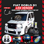 Fiat Doblo D1 2000-2005 Kısa Far Uyumlu Şimşek Etkili Led Xenon Pro Series H7
