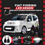 Fiat Fiorino 2008-2024 Uzun - Kısa Far Uyumlu Şimşek Etkili Led Xenon Light Series H4
