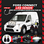 Ford Connect 2002-2013 Uzun - Kısa Far Uyumlu Şimşek Etkili Led Xenon Light Series H4