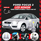 Ford Focus 2 2005-2008 Kısa Far Uyumlu Şimşek Etkili Led Xenon Performance Series H7