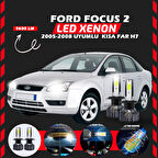 Ford Focus 2 2005-2008 Kısa Far Uyumlu Şimşek Etkili Led Xenon Pro Series H7