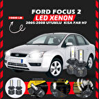 Ford Focus 2 2005-2008 Kısa Far Uyumlu Şimşek Etkili Led Xenon Premium Series H7