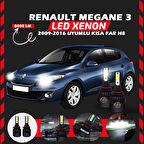 Renault Megane 3 2009-2016 Kısa Far Uyumlu Şimşek Etkili Led Xenon Light Series H8