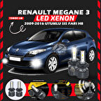 Renault Megane 3 2009-2016 Sis Farı Uyumlu Şimşek Etkili Led Xenon Premium Series H8