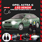 Opel Astra G 1998-2009 Kısa Far Uyumlu Şimşek Etkili Led Xenon Light Series H7