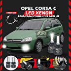 Opel Corsa C 2000-2006 Sis Farı Uyumlu Şimşek Etkili Led Xenon Premium Series H3