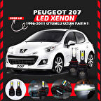 Peugeot 207 1996-2011 Uzun Far Uyumlu Şimşek Etkili Led Xenon Light Series H1