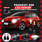 Peugeot 208 2012-2020 Uzun Far Uyumlu Şimşek Etkili Led Xenon Light Series H7